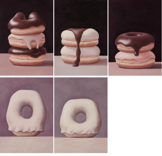 Youngseo Jung 🔴Stacked #3, 🔴Stacked #2, 🔴Stacked #1 Donut Skirt #1, Donut Skirt #2