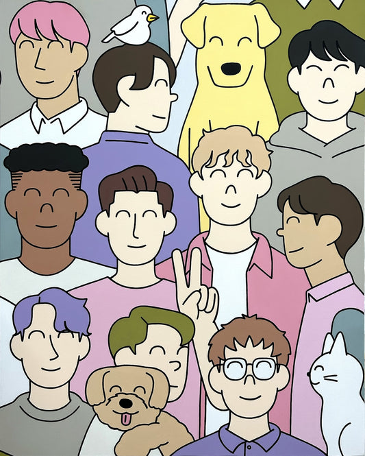 WAKARU  Connected paintings  Horizontally 2023 People ( 3 )